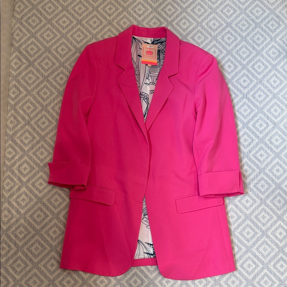 Vilagallo Hot Pink Tailored Blazer
